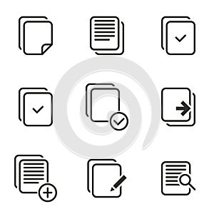 Vector illustration on the theme file document icons