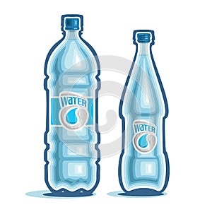 Vector illustration on the theme of the logo for bottled water