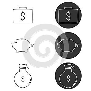 Vector illustration on the theme money
