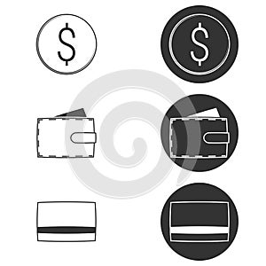Vector illustration on the theme money