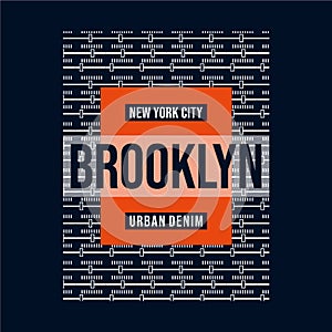 Vector illustration on theme new york city typography design for t shirt