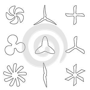 Vector illustration on the theme propellers