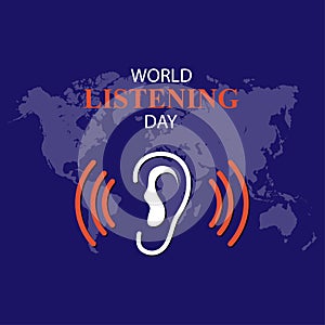 Vector illustration with the theme of World Listening Day, World Hearing Day