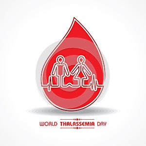 Vector illustration on the theme of world Thalassemia day - 8th May