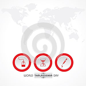 Vector illustration on the theme of world Thalassemia day observed on May 8th every year. Thalassemias are inherited blood