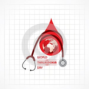 Vector illustration on the theme of world Thalassemia day observed on May 8th every year. Thalassemias are inherited blood