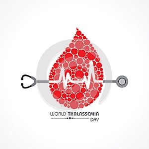 Vector illustration on the theme of world Thalassemia day - 8th May