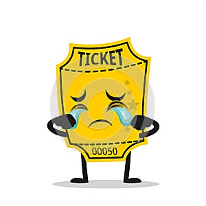 Vector illustration of ticket mascot or character