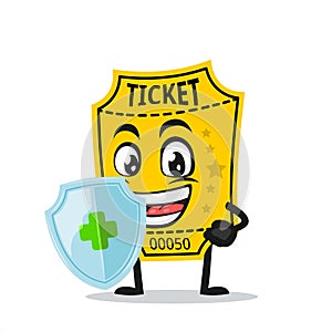 Vector illustration of ticket mascot or character