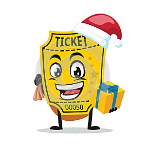Vector illustration of ticket mascot or character