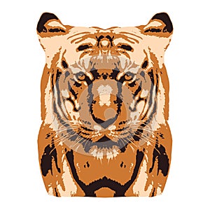 Vector illustration of a tiger