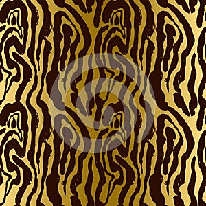 Vector illustration tiger print seamless gradient pattern. Vector hand drawn background.