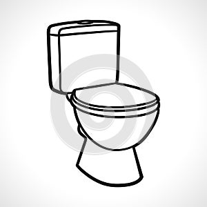 Vector toilets on white background photo