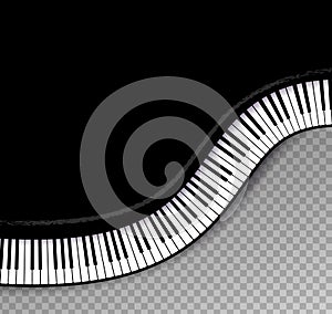 Vector illustration of top view Piano keys