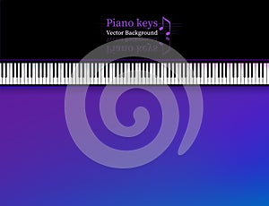 Vector illustration of top view Piano keys