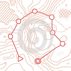 Vector illustration of topographic map