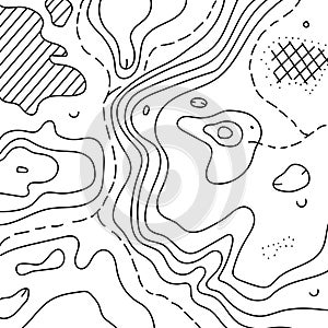 Vector illustration of topographic map