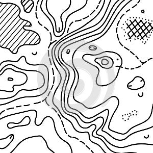 Vector illustration of topographic map