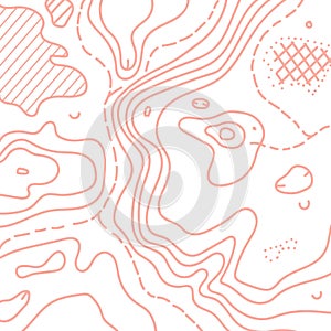 Vector illustration of topographic map