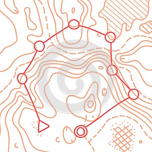 Vector illustration of topographic map