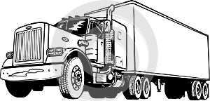 Tractor Trailer Illustration
