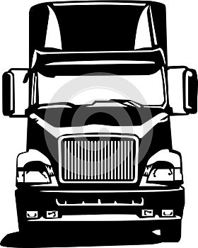 Tractor Trailer Vector Illustration