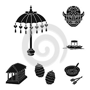 Vector illustration of and traditional logo. Collection of and bali stock symbol for web.