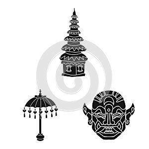 Vector illustration of and traditional logo. Set of and bali stock vector illustration.