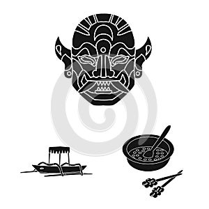 Vector illustration of and traditional logo. Set of and bali stock vector illustration.