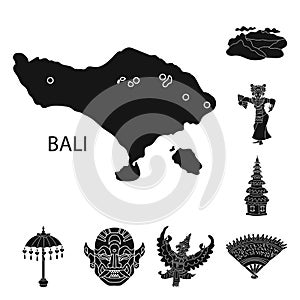 Vector illustration of  and traditional symbol. Set of  and bali stock symbol for web.