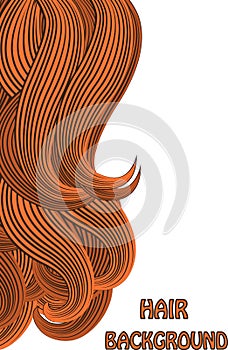 Vector illustration tresses of red hair vector illustration photo