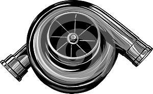 Vector illustration Turbo on isolated white background