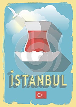 Vector illustration turkish tea