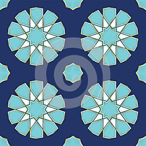 Vector Illustration of a Turkish Tile