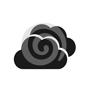 Vector illustration, two clouds icon. Isolated.