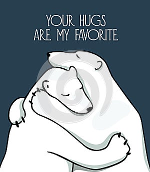 Hand drawn hugging animals