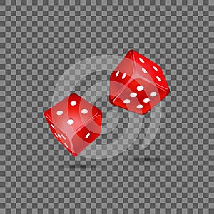 Red rolling dice