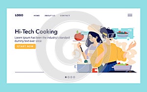 Virtual Reality Cooking Experience Vector