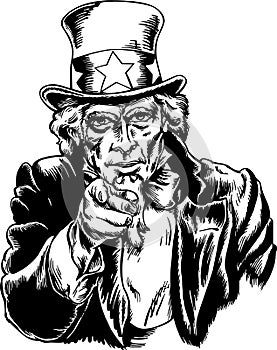 Uncle Sam Vector Illustration
