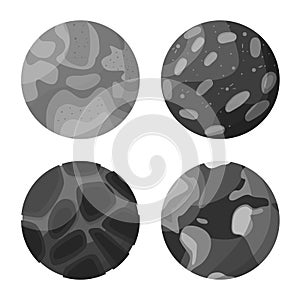 Vector illustration of universe and astronomy icon. Collection of universe and galaxy stock vector illustration.