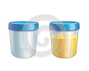 Vector illustration of urine sample.