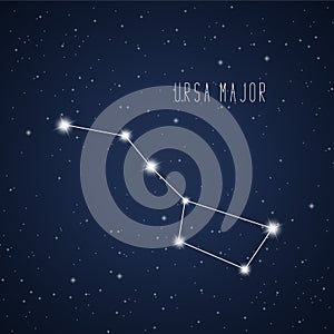 Vector illustration of Ursa Major constellation
