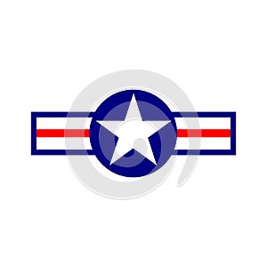 Vector illustration of a US air force logo photo