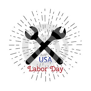 Vector illustration for USA labor Day, 4th september.
