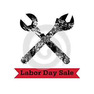 Vector illustration for USA labor Day, 4th september. American holiday conceptin trendy grunge style. Design template poster, bann