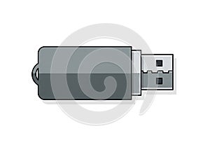 Vector Illustration of a USB Flash Drive