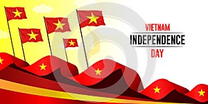 vector illustration for Vietnam independence day photo