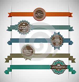 Vector illustration of vintage retro labels