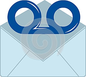 vector illustration voice mail message concept