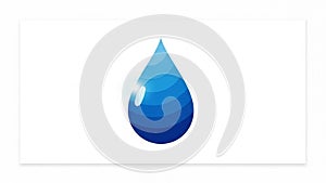 Vector illustration of a water droplet featuring gradient shades